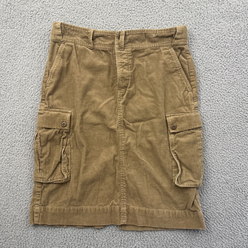 Vintage Ralph Lauren Corduroy Pencil Skirt Utility Cargo Retro Academia Women 8
